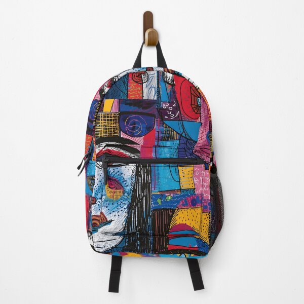 Item preview, Abstracted Realities- Fragmented Portrait Visage Evoking Cubist Art Brut Aesthetics designed and sold by OlfactoART Studio.