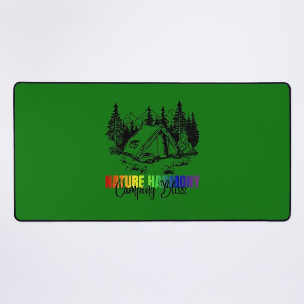 Item preview, Nature Harmony, Camping Bliss slogan with rainbow color text. Camping Graphic, LGBTQ+ tees, Positive slogan Tees, Camping, Nature, Forest and Mountain Graphics, designed and sold by PrideBeProud.