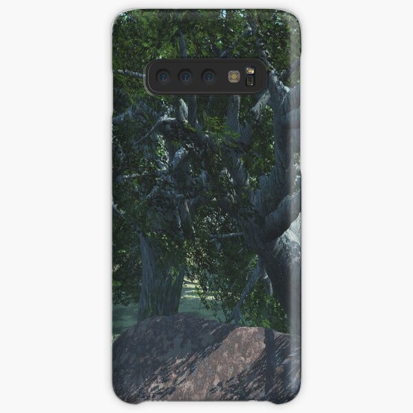 Oak Trees Behind A Large Stone Samsung Galaxy Snap Case