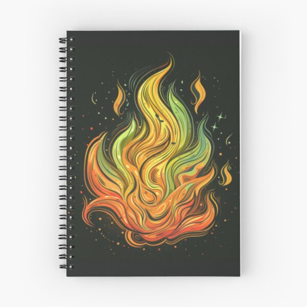 Item preview, Flames in shimmering colors of fluorescent orange and green. designed and sold by cristina1001.