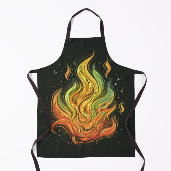 Item preview, Flames in shimmering colors of fluorescent orange and green. designed and sold by cristina1001.