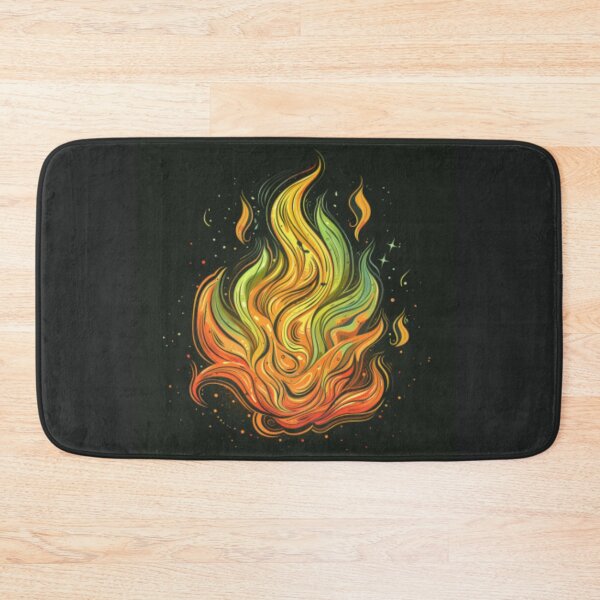 Item preview, Flames in shimmering colors of fluorescent orange and green. designed and sold by cristina1001.
