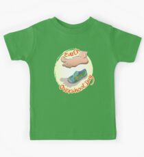 Oversized Footprint Earth Overshoot Day Kids Tee
