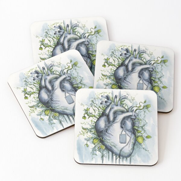Item preview, Anatomy botanical heart with pacemaker designed and sold by EmeraldeaArt.