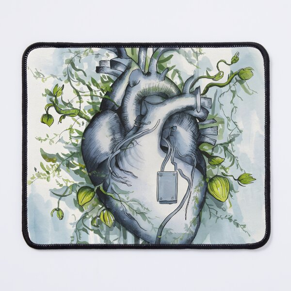 Item preview, Anatomy botanical heart with pacemaker designed and sold by EmeraldeaArt.