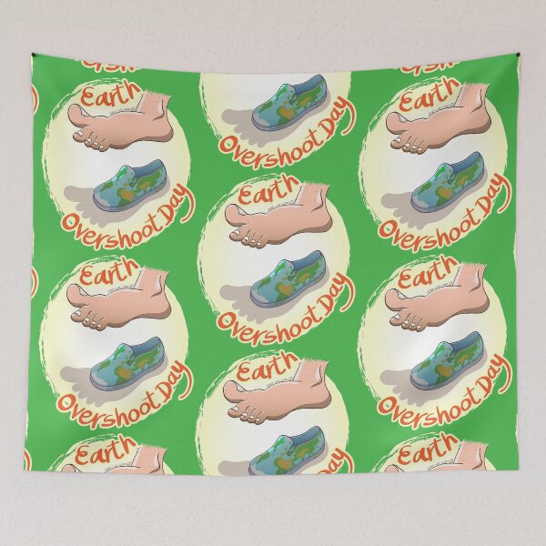 Item preview, Oversized Footprint Earth Overshoot Day designed and sold by Zoo-co.