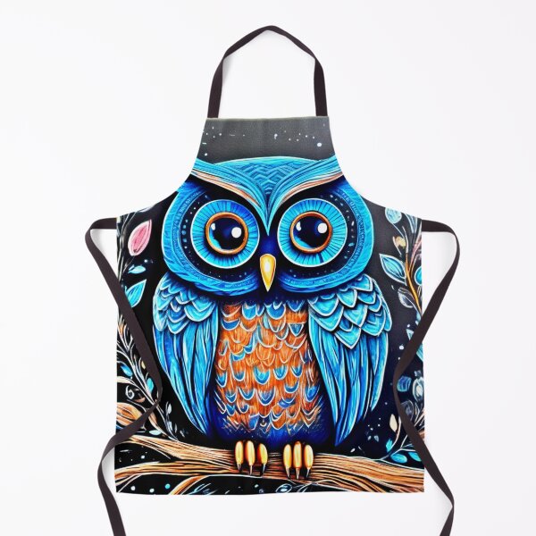 Item preview, Pastel Blue Owl Art designed and sold by Health And Fitness Posts e-Store.