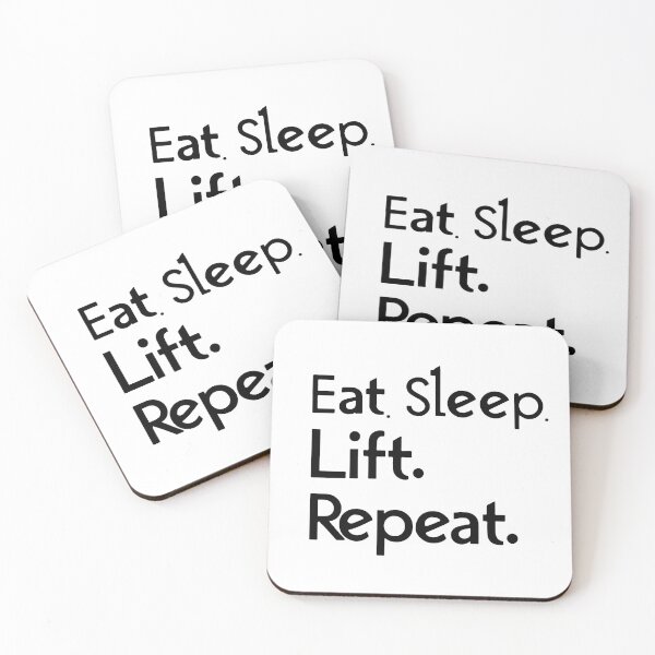 Item preview, Eat Sleep Lift Repeat Fitness Mantra designed and sold by NiftyWrx.