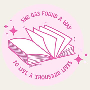 Vorschaubild zum Design Sie hat einen Weg gefunden, tausend Leben zu leben / Hot Pink Colors Bookworm Kindle Aesthetic Quote von Latinoladas