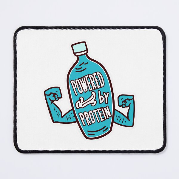 Item preview, Powered by Protein - Cartoon Muscle Shake designed and sold by NiftyWrx.