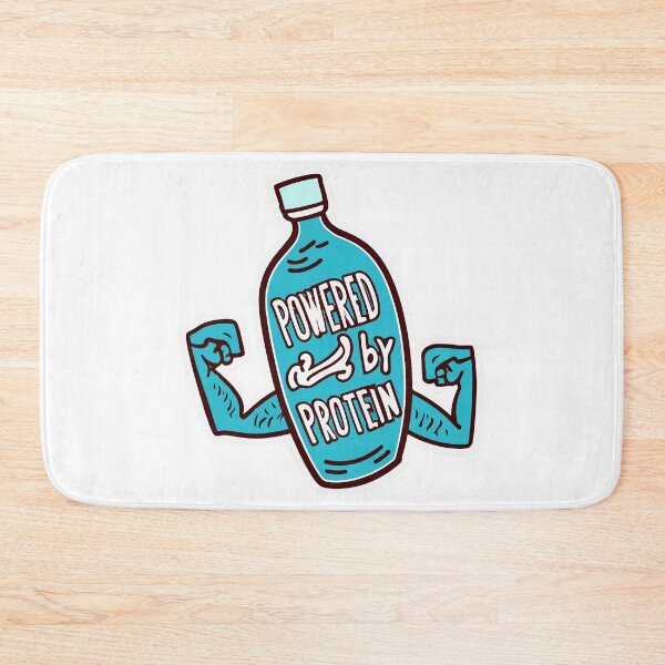 Item preview, Powered by Protein - Cartoon Muscle Shake designed and sold by NiftyWrx.