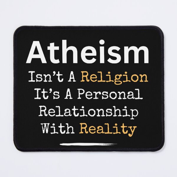 Item preview, Atheism Isn't A Religion Humorous Social Commentary Design designed and sold by EarthArtDesigns.