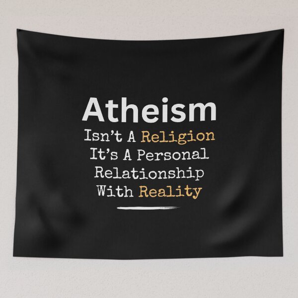 Item preview, Atheism Isn't A Religion Humorous Social Commentary Design designed and sold by EarthArtDesigns.