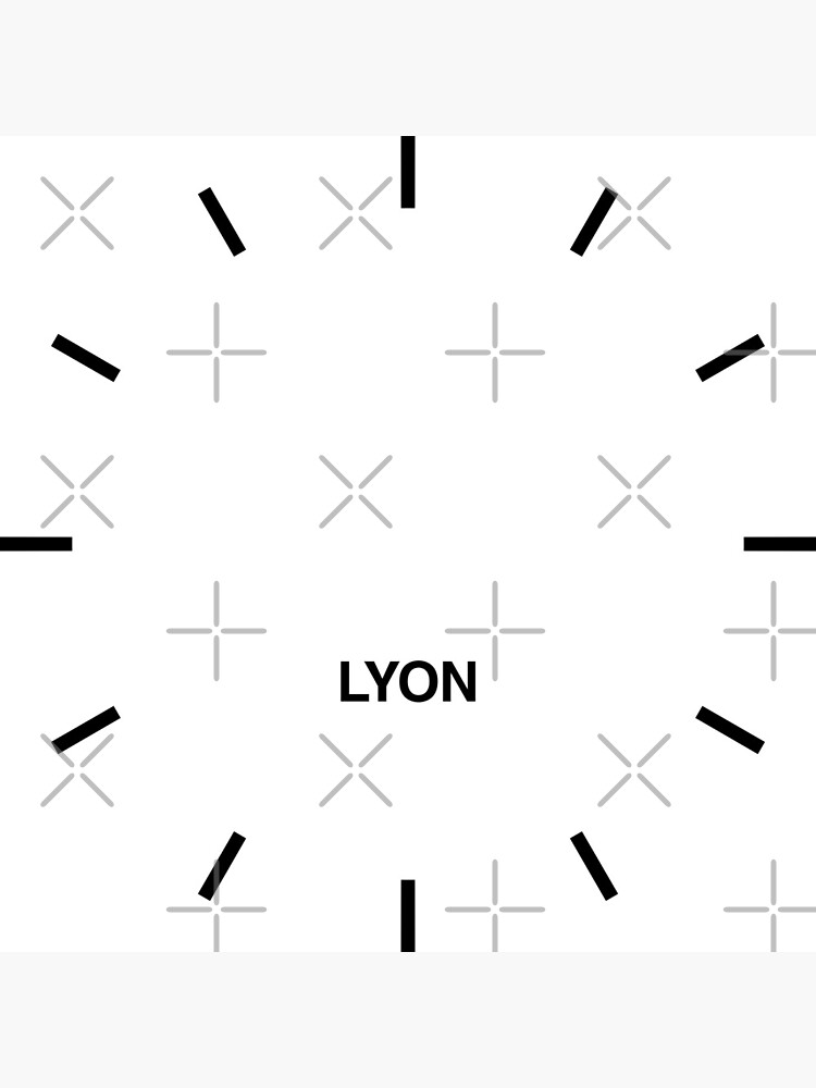 "Lyon Time Zone Newsroom Wall Clock" Clock by bluehugo Redbubble