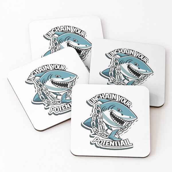 Item preview, Unchain Your Potential - Iron Chains Shark Design designed and sold by NiftyWrx.