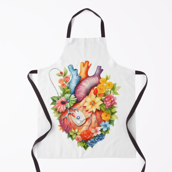 Item preview, Floral anatomy heart with pacemaker designed and sold by EmeraldeaArt.