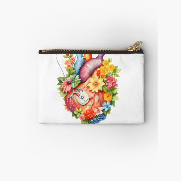 Item preview, Floral anatomy heart with pacemaker designed and sold by EmeraldeaArt.