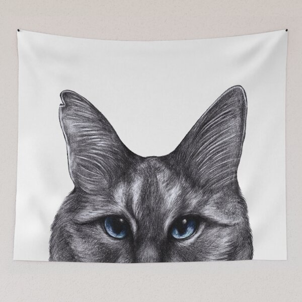 Item preview, Peeping Cat Blues - Cat Portrait designed and sold by MonoMano.