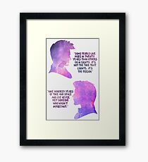 10th and 11th Doctor Galaxy Quotes Framed Print