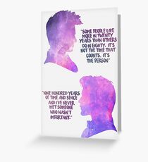 10th and 11th Doctor Galaxy Quotes Greeting Card