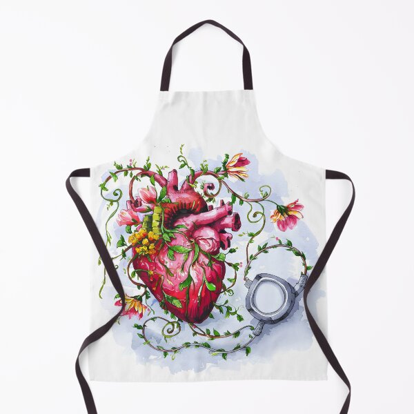 Item preview, Watercolor Botanical Anatomical heart with pacemaker designed and sold by EmeraldeaArt.