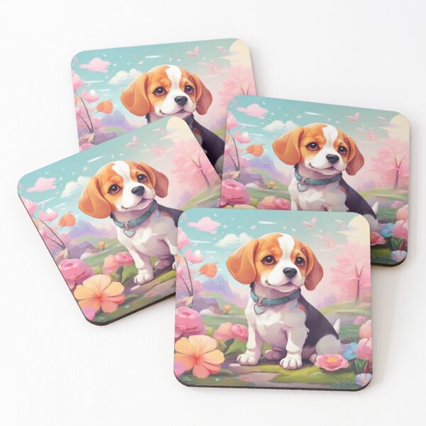 Item preview, Kawaii Beagle Blossoms designed and sold by NeatThingLover.