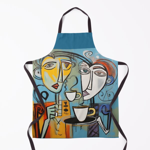 Artikelvorschau, Kaffeebegleiter – Anthropomorphe Figuren erfreuen mit dynamischen Acrylfarben einen Java-Moment entworfen und verkauft von OlfactoART Studio.