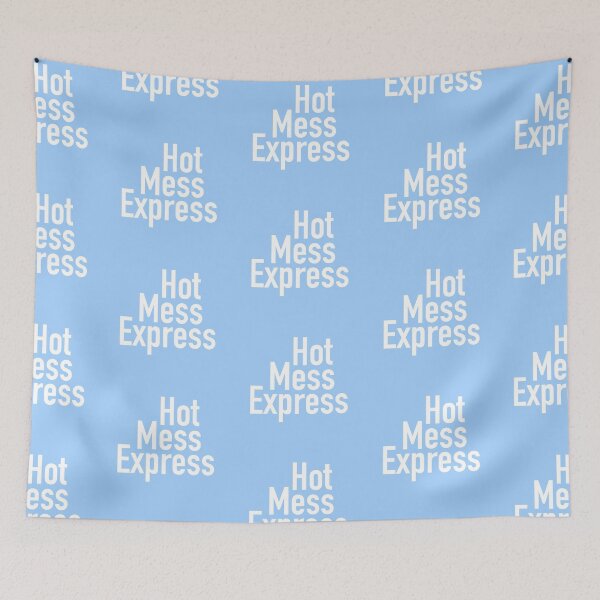 Item preview, Hot Mess Express Version Four - Blue Background designed and sold by TeaLimeTwo.