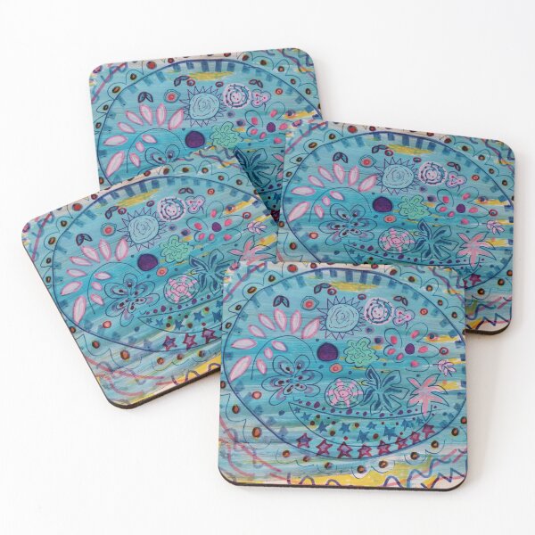 Item preview, Lace like blue and yellow designed and sold by ArtbyColleen.