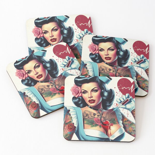 Item preview, Hor Tattooed Nurse designed and sold by PulpVintage.