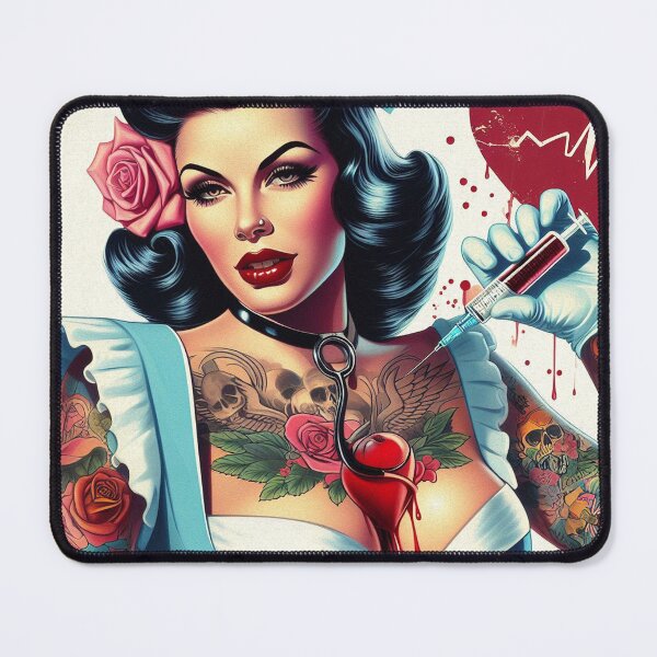 Item preview, Hor Tattooed Nurse designed and sold by PulpVintage.