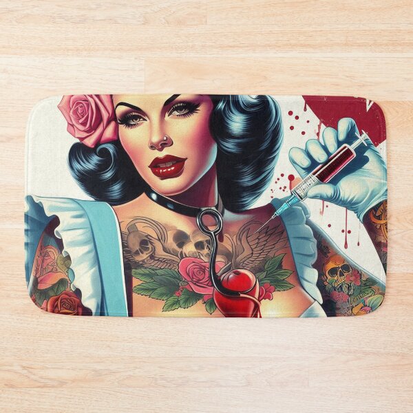 Item preview, Hor Tattooed Nurse designed and sold by PulpVintage.