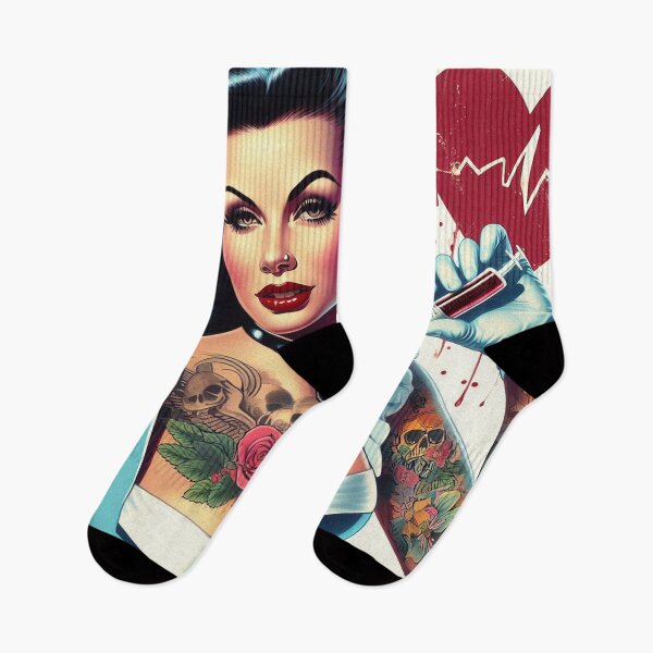 Item preview, Hor Tattooed Nurse designed and sold by PulpVintage.
