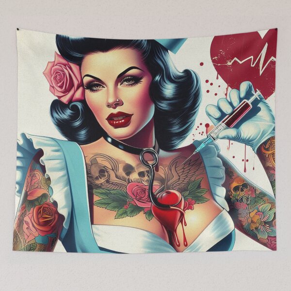 Item preview, Hor Tattooed Nurse designed and sold by PulpVintage.