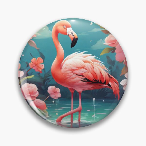 Item preview, Kawaii Flamingo Blossoms designed and sold by NeatThingLover.