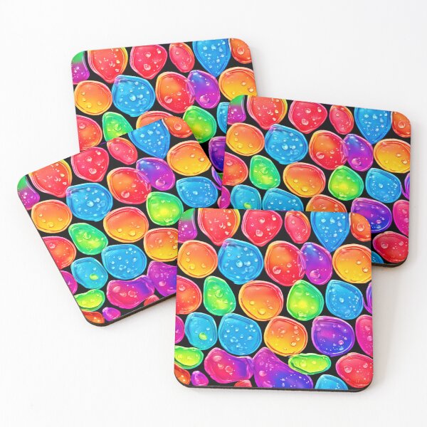 Item preview, Colorful Cartoon Rain Droplets Art designed and sold by Health And Fitness Posts e-Store.