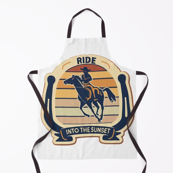 Item preview, Ride into the Sunset - Retro Bronco Horseshoe Design designed and sold by NiftyWrx.