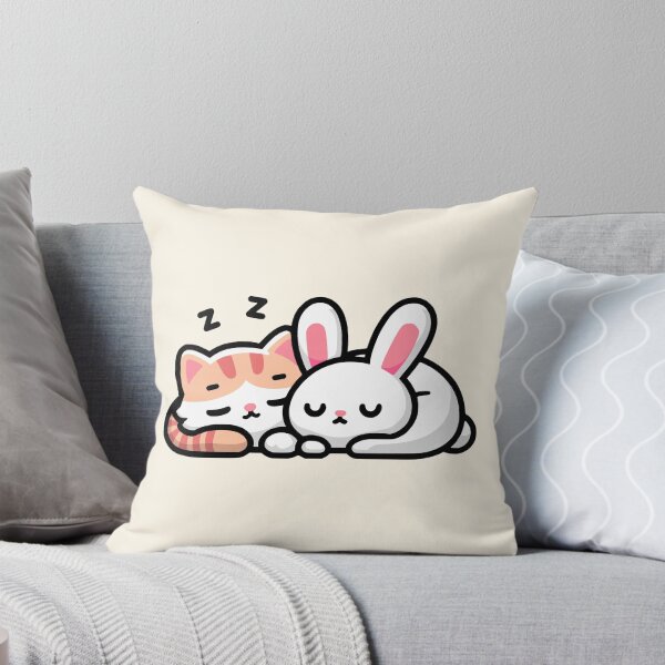 Item preview, Cute Kitty And Bunny Sleeping designed and sold by PMCreative.