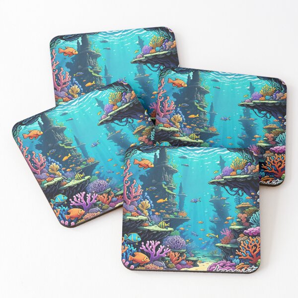 Item preview, Cartoon Coral reef  designed and sold by DreamistStore.