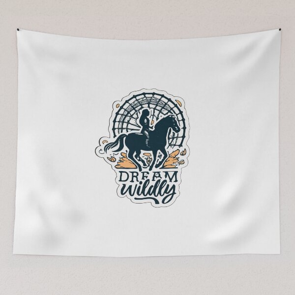 Item preview, Dream Wildly Bronco Dreamcatcher Silhouette designed and sold by NiftyWrx.