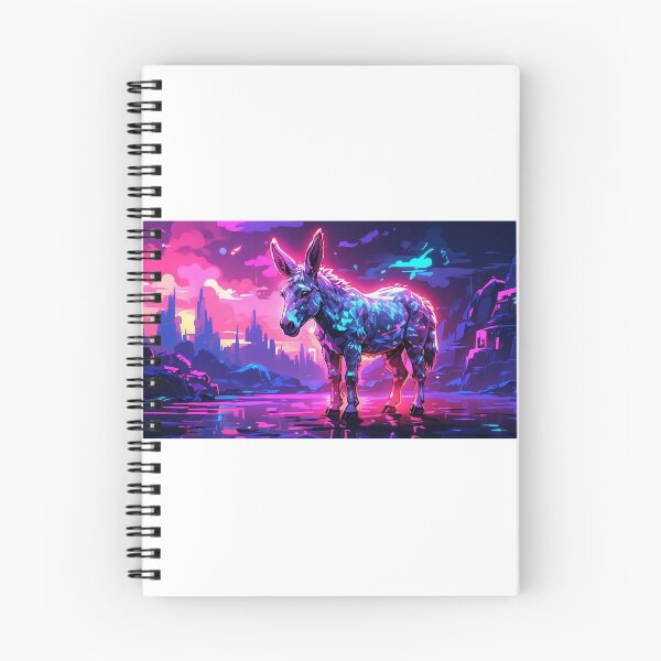 Item preview, Retro-style colourful donkey designed and sold by LevCreates.