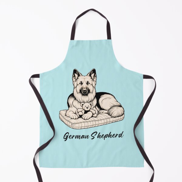 Item preview, Copy of Line Drawing German Shepherd and Teddy Bear designed and sold by critterpatchusa.