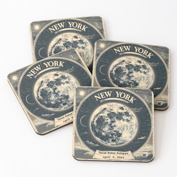 Item preview, New York 2024 Solar Eclipse Vintage Design designed and sold by David Balzen.
