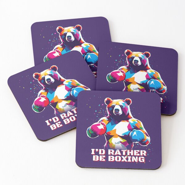 Item preview, I'D Rather Be Boxing Bear Wpap Colorful designed and sold by TrueArtsStore.