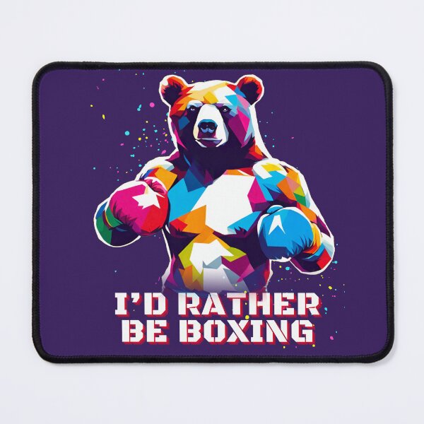 Item preview, I'D Rather Be Boxing Bear Wpap Colorful designed and sold by TrueArtsStore.