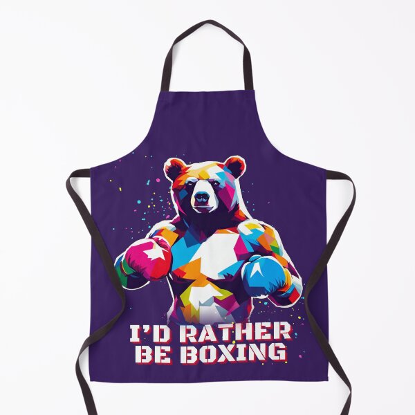 Item preview, I'D Rather Be Boxing Bear Wpap Colorful designed and sold by TrueArtsStore.