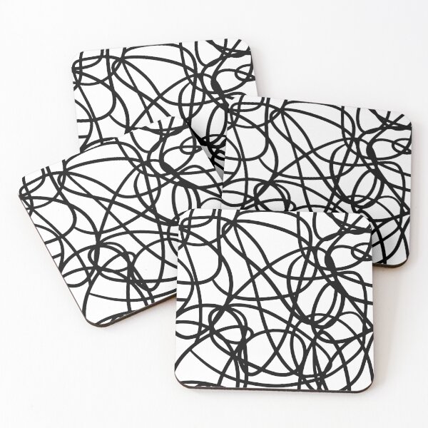 Item preview, Black and white squiggle pattern designed and sold by Juli Hill.