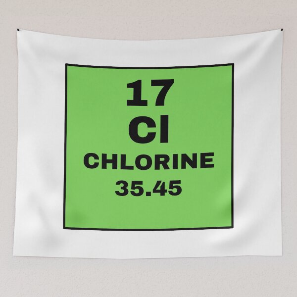 Item preview, Periodic Table Of Elements - 17 (Cl) Chlorine designed and sold by ArtsyCity.
