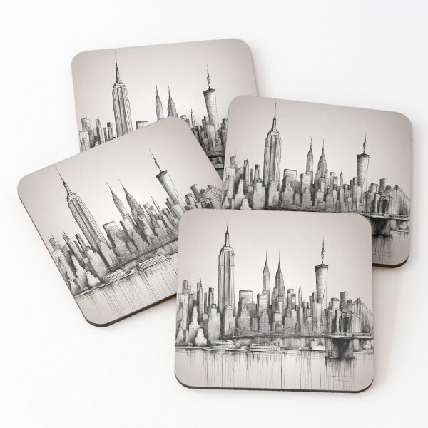 Item preview, Fine Line Drawing of the New York Cityscape  designed and sold by jessicaleah15.