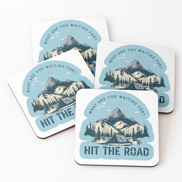 Item preview, WHAT ARE YOU WAITING FOR? HIT THE ROAD Nomad Travel Road Trip Sticker designed and sold by SandriaSays.